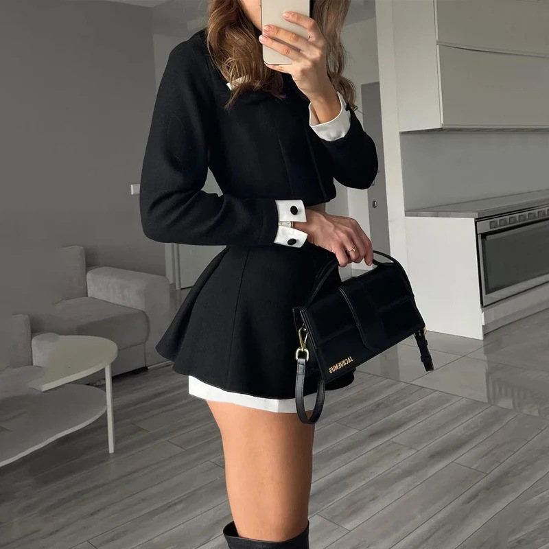 TARUXY Tweed Shorts Skirt Two  - Winter Clothing Pk 评论和价格