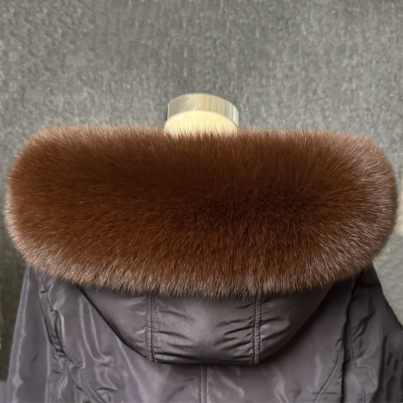 Real Fox Fur Collar Women Univ - Winter Clothing Pk 评论和价格