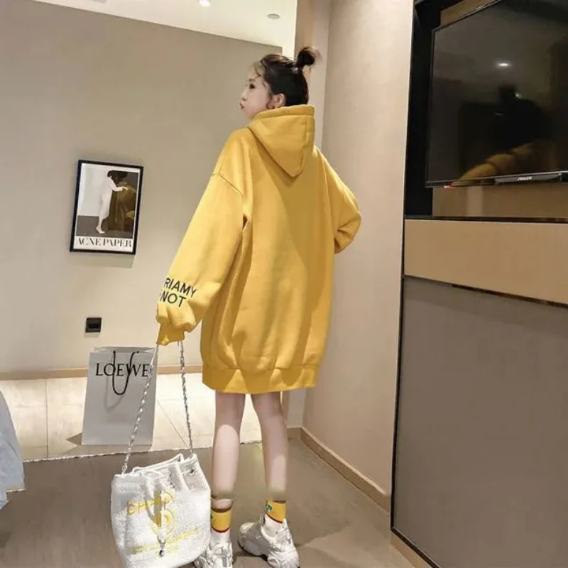 Streetwear Fleece Hooded Dress - Winter Clothing Drawing 评论和价格