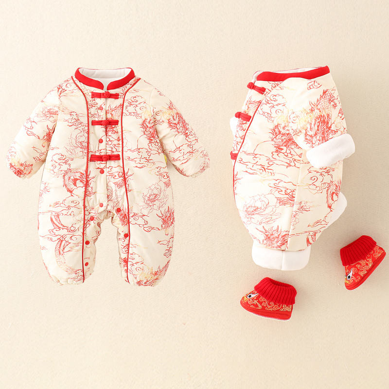 0-2 Years NewBorn Baby Thicken - Winter Clothing Drawing 评论和价格
