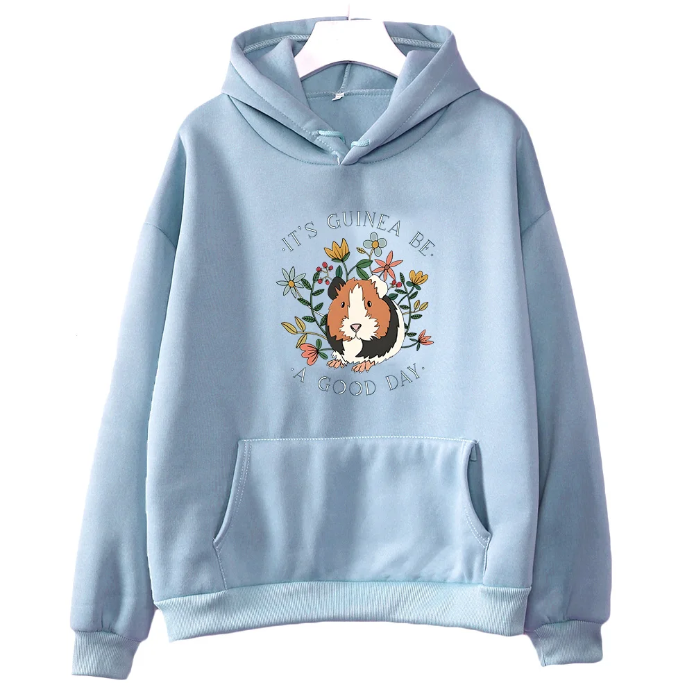 Cute Guinea Pig Graphic Hoodie - Winter Clothing Drawing 评论和价格