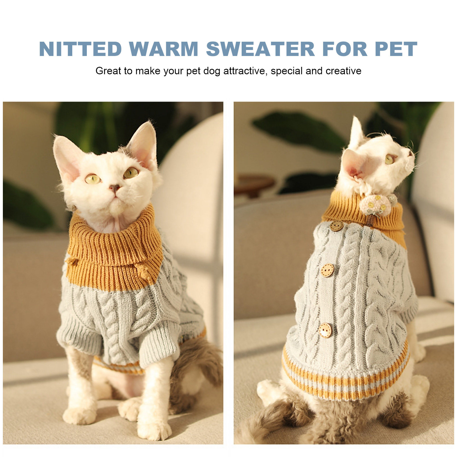 1Pcs Pet Sweater Winter Knitwe - Winter Clothing Gift Ideas 评论和价格