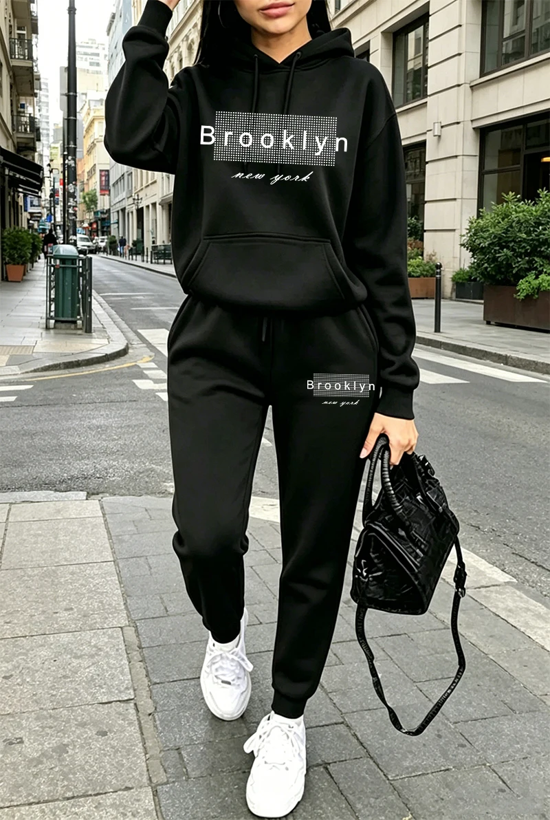 Womens Tracksuit Printing Casu - Winter Clothing For Women 评论和价格
