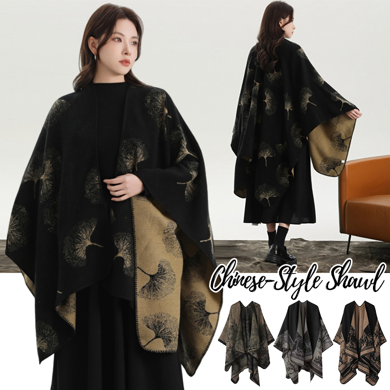 Printed Knitted Shawl for Wome - Winter Clothing Gift Ideas 评论和价格