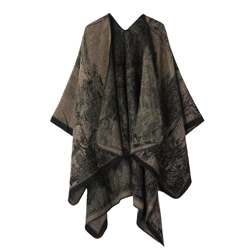 Printed Knitted Shawl for Wome - Winter Clothing Gift Ideas 评论和价格