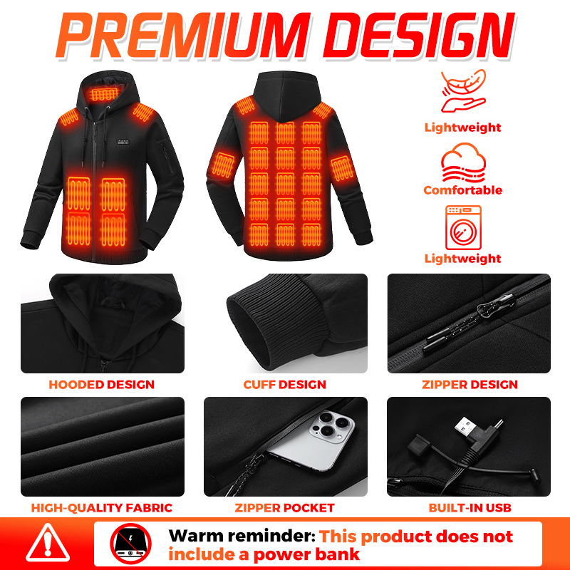 Heating Hoodie 26 Zones Heated - Winter Clothing Hiking 评论和价格