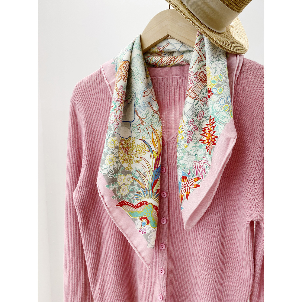 Double Face Scarf Women Silk W - Winter Clothing Hong Kong 评论和价格