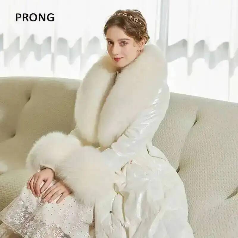100% Real Fox Fur Collar Winte - Winter Clothing Pk 评论和价格