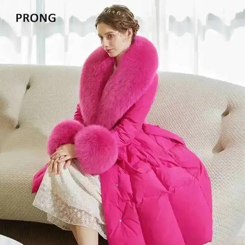 100% Real Fox Fur Collar Winte - Winter Clothing Pk 评论和价格