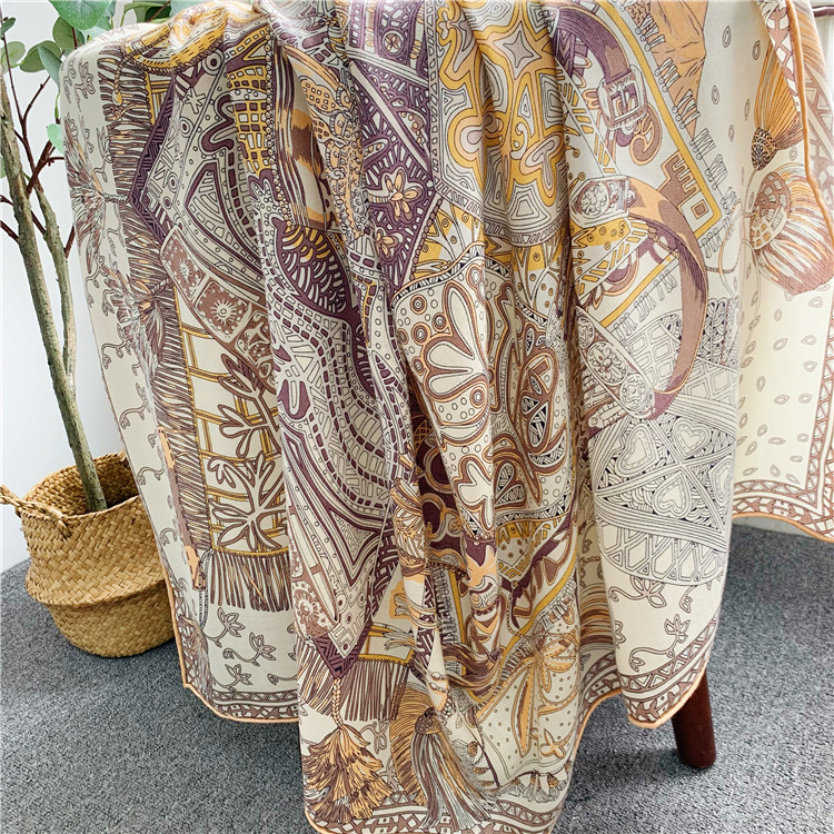 Silk Wool Scarf 135CM Luxury D - Winter Clothing Hong Kong 评论和价格