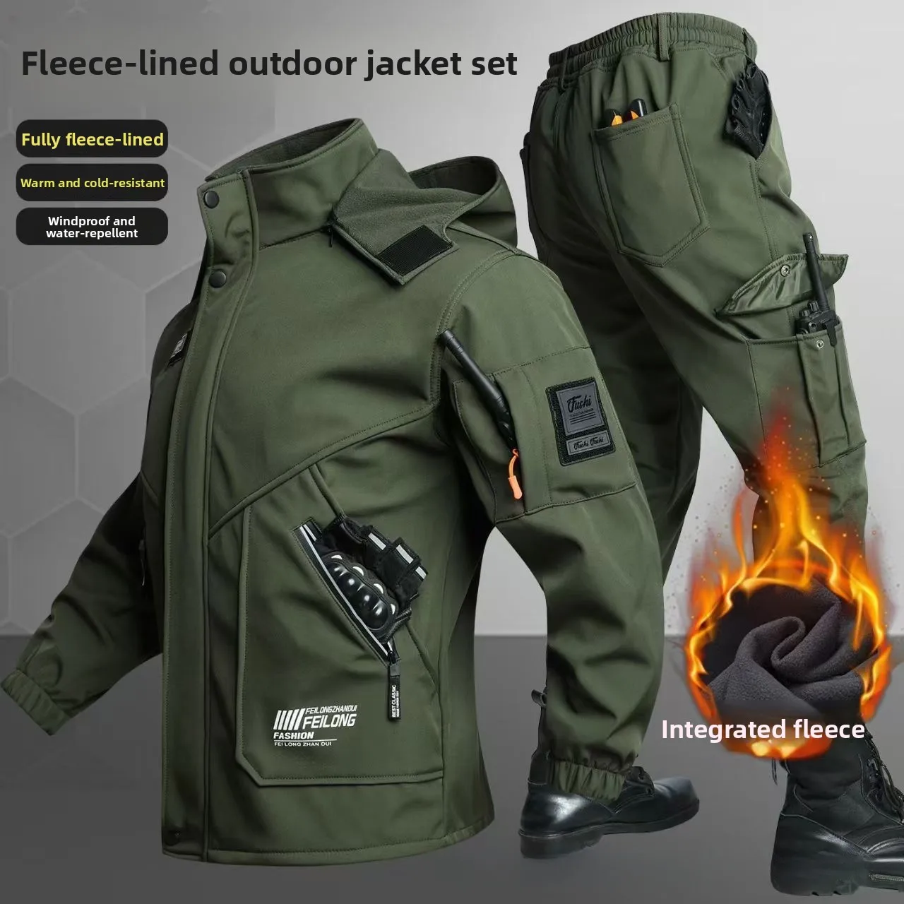 Thickened Fleece Autumn Winter - Winter Clothing Pk 评论和价格