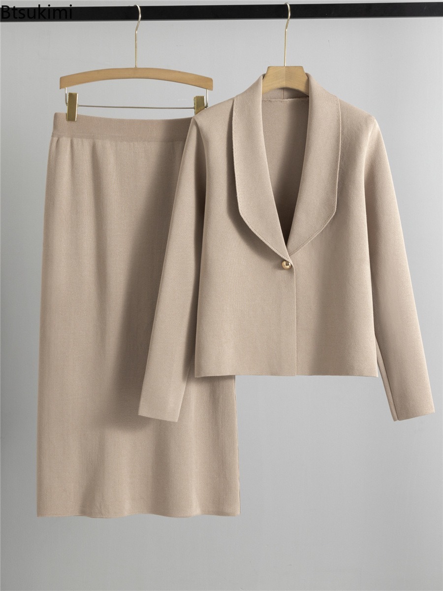 Autumn Winter Knitted Two-piec - Winter Clothing Pk 评论和价格