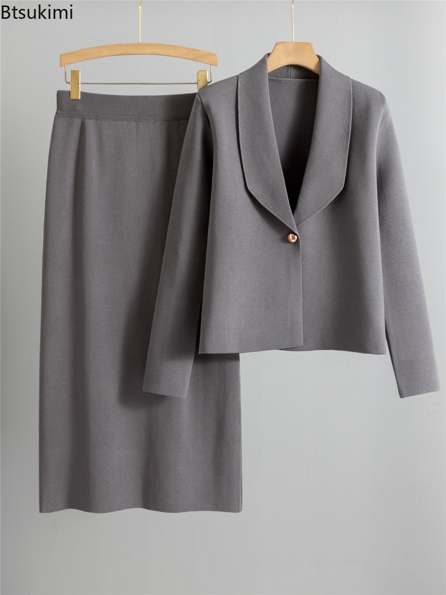 Autumn Winter Knitted Two-piec - Winter Clothing Pk 评论和价格