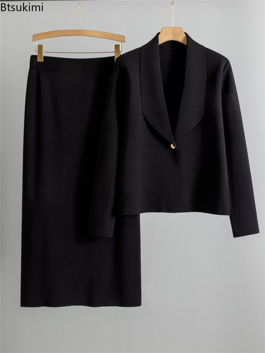 Autumn Winter Knitted Two-piec - Winter Clothing Pk 评论和价格