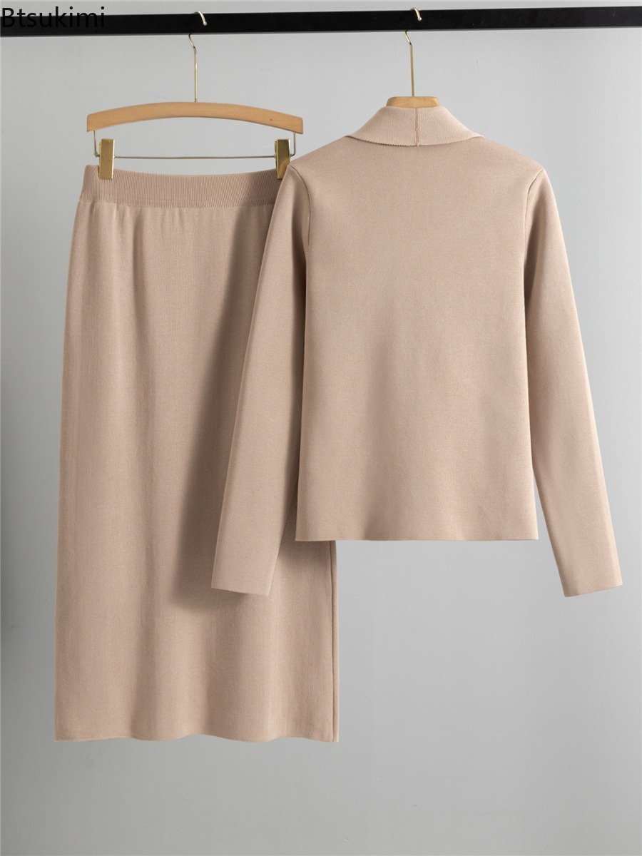 Autumn Winter Knitted Two-piec - Winter Clothing Pk 评论和价格