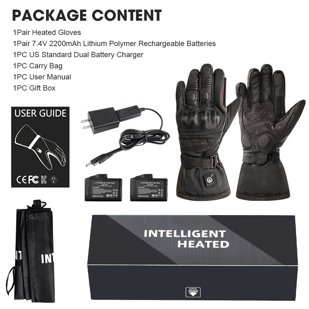 High Quality Genuine Leather E - Heated Gloves Electric 评论和价格