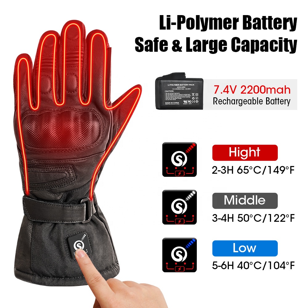 High Quality Genuine Leather E - Heated Gloves Electric 评论和价格